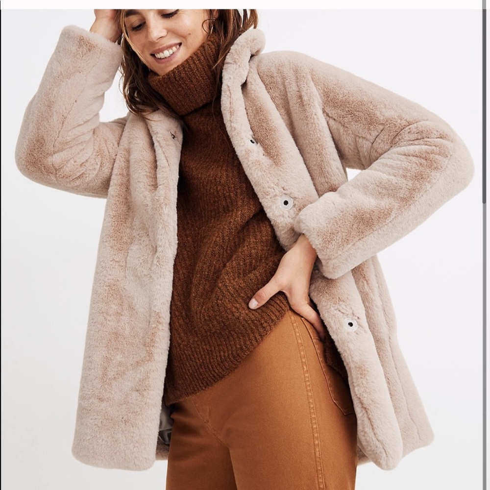 Madewell faux fur coat